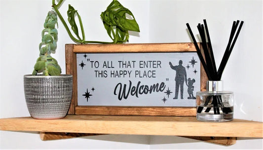 Disney inspired Welcome Sign