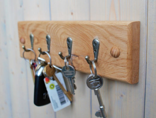 Oak wall key holder