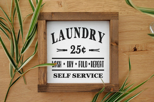 Laundry Self Service - Laundry Sign